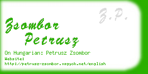 zsombor petrusz business card